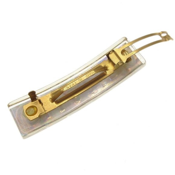 Auth Chanel Hair Clip Hairpin Barrette Clear - Picture 3 of 6
